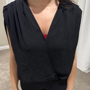 Express Black V-Neck Blouse